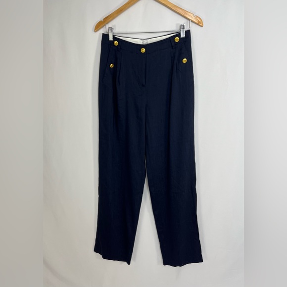 NEW/Collection Marie Marot X J.Crew wide-leg pant in Italian linen-blend/B003 - Picture 2 of 6